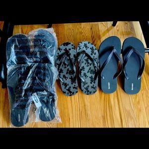 Old Navy and Disney flip flops